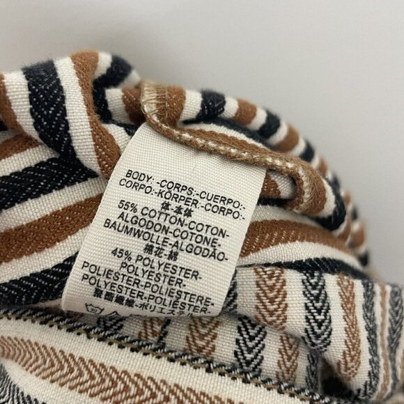 Free People Woman’s Striped High Waisted Tie Button Front Shorts Size 10 - Picture 7 of 7